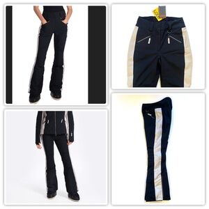 Lole Black and Cream Flare Pants